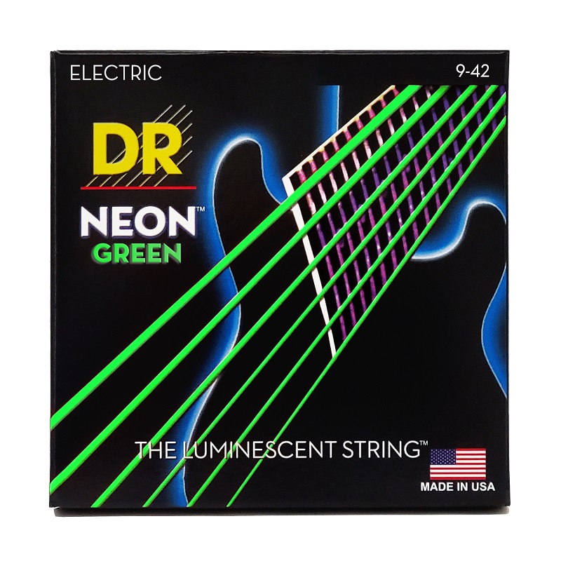 Набор струн DR Strings NEON Green Electric - Light (9-42)